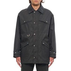 Fendi Blouson Coated Canvas Logo - NWT
